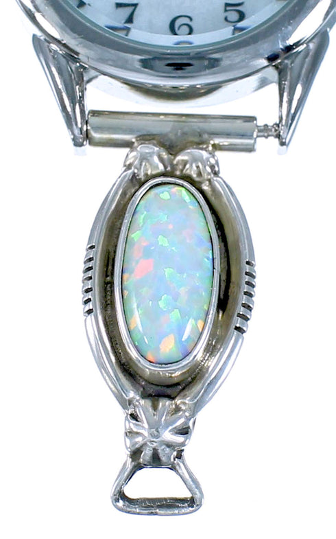 Sterling Silver Opal Navajo Native American Watch NN20292